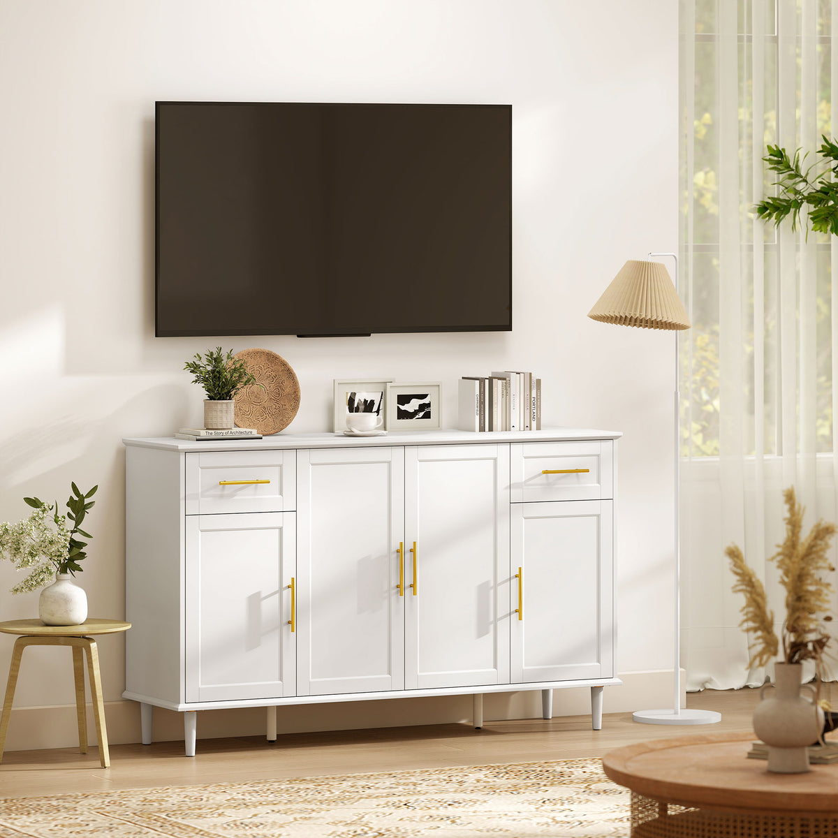 Buffet Cabinet with Soft-Close Doors – 55"W x 34"H