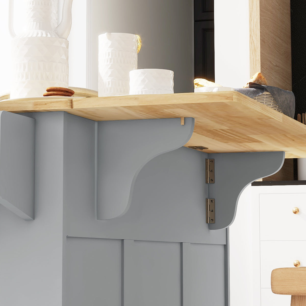 Kitchen Cart with Drop Leaf – 45"W x 36"H