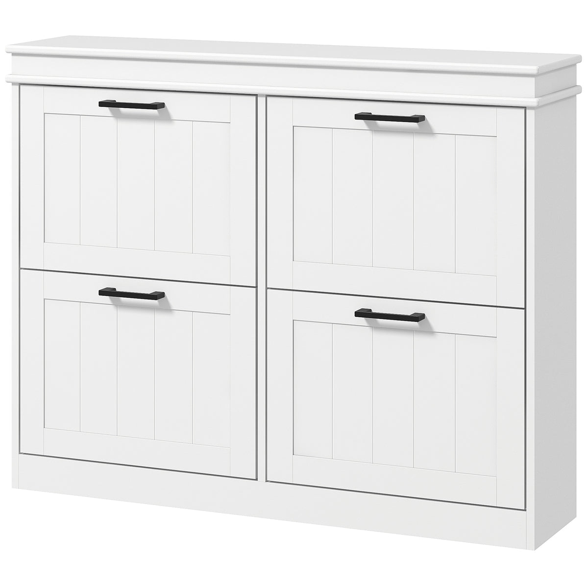 Shoe Storage Cabinet with 4 Flip Drawers – 41"W x 33"H