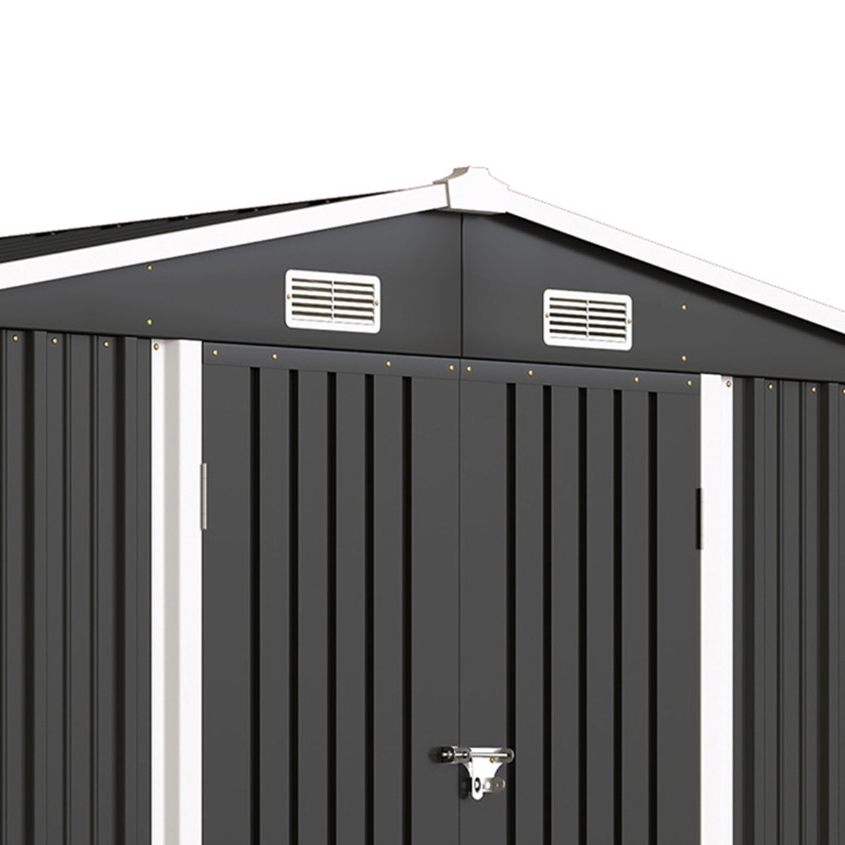 10' x 10' Metal Shed, Heavy Duty Outdoor Storage Shed with 4 Vents and Lockable Double Doors