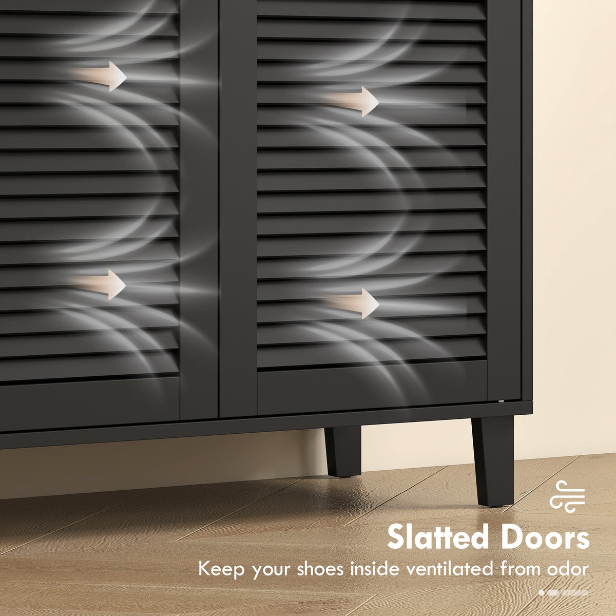 Shoe Cabinet with Adjustable Shelves – 31"W x 31"H