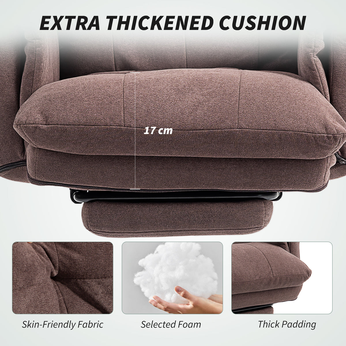 Reclining Executive Computer Desk Chair with Footrest, Coffee
