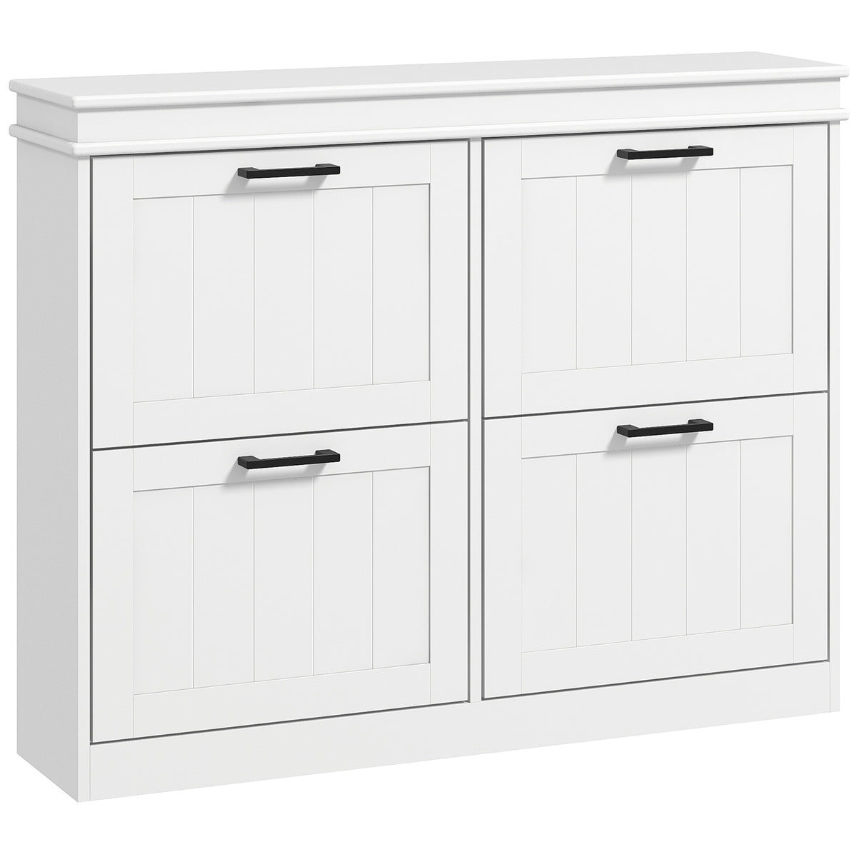 Shoe Storage Cabinet with 4 Flip Drawers – 41"W x 33"H