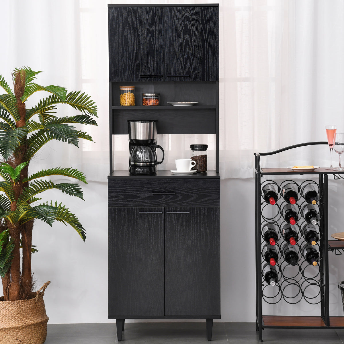 Buffet Cabinet with Hutch – 24"W x 71"H