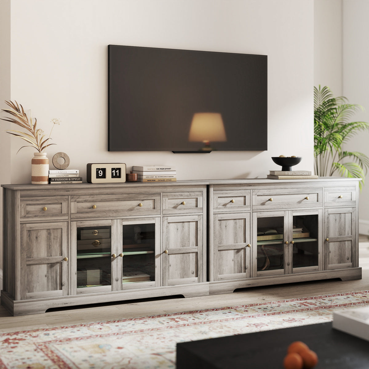 Sideboard Buffet Cabinet with Storage – 55"W x 32"H