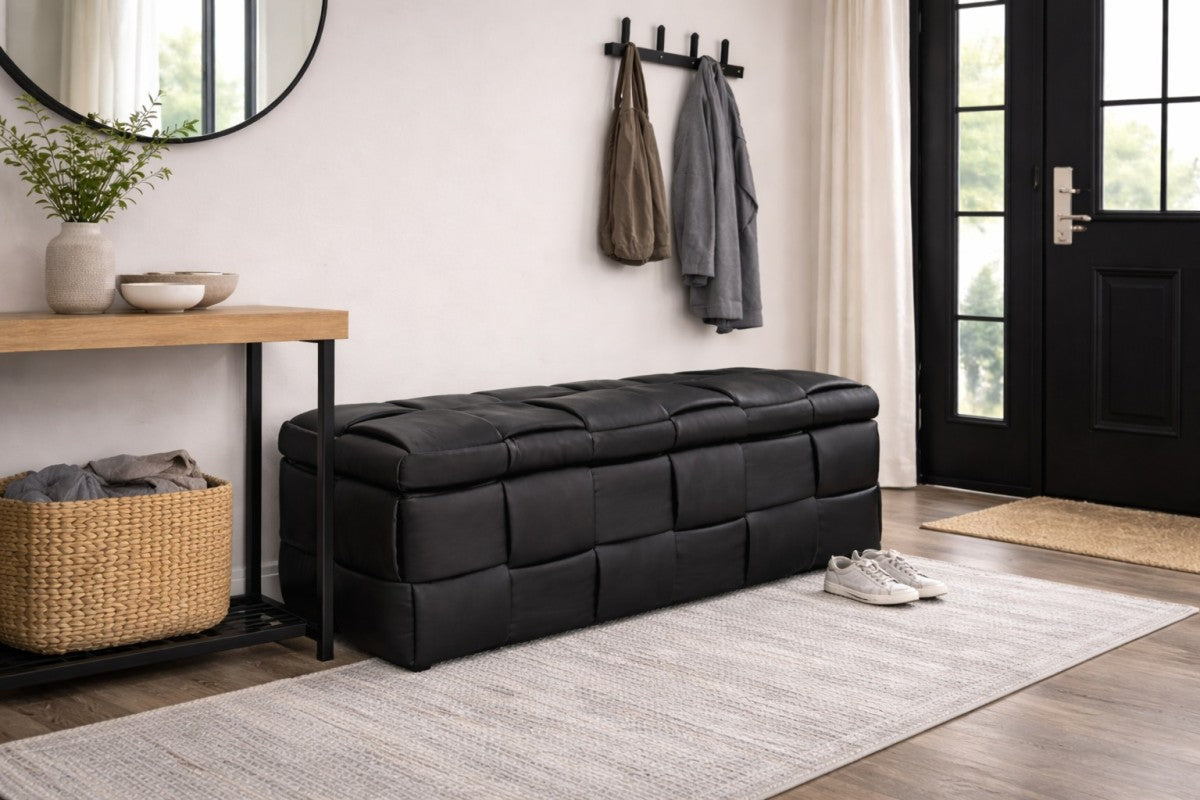 Storage Ottoman – Black