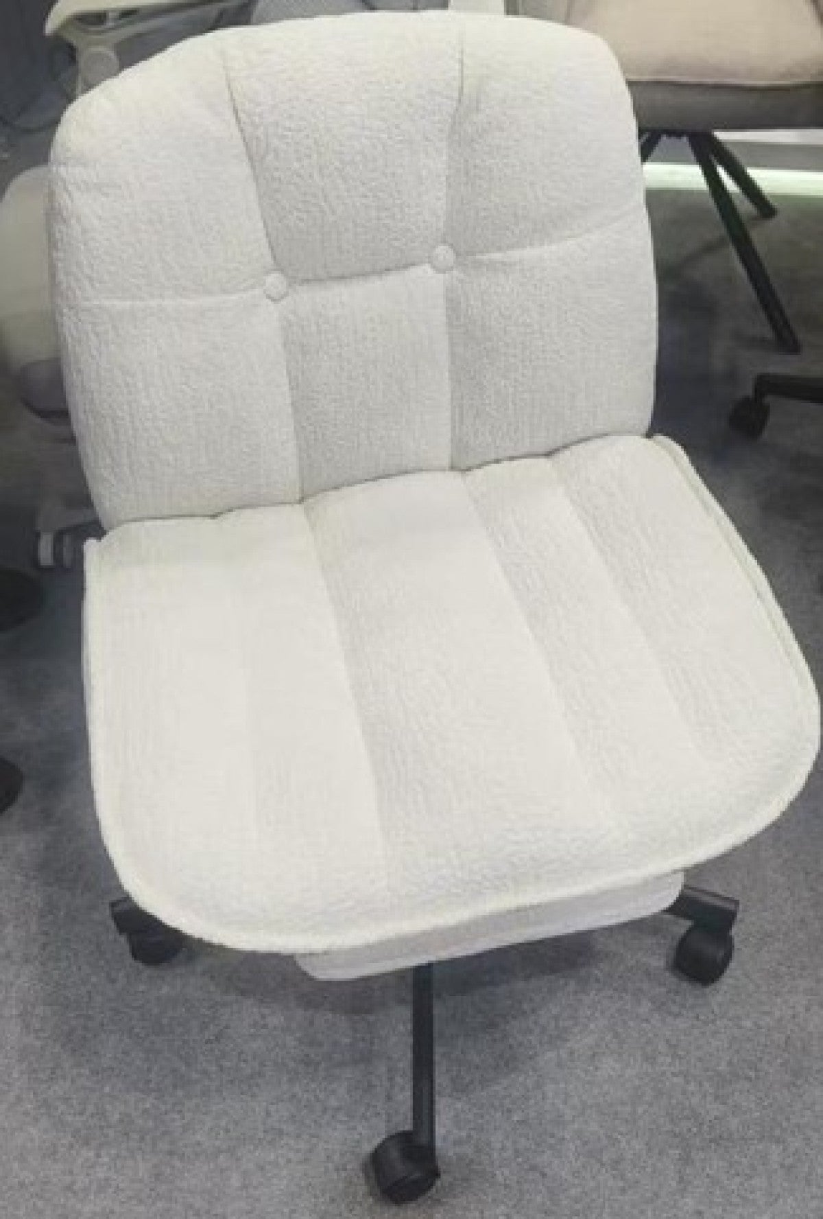 Upholstered Swivel Office/Task Chair – White
