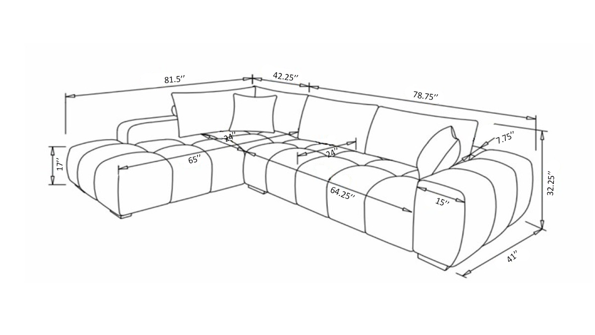Sectional – Rust (Style 2)