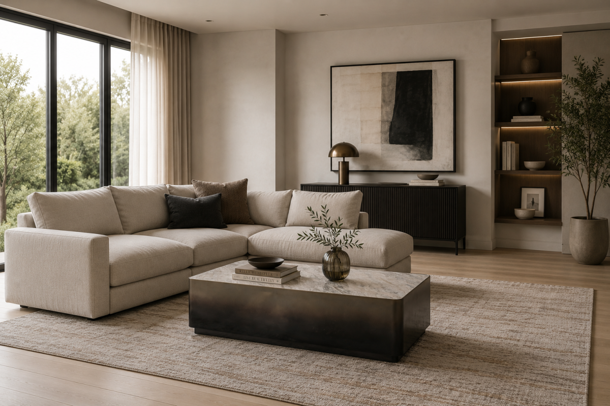 Industrial Marble Coffee Table – Gold