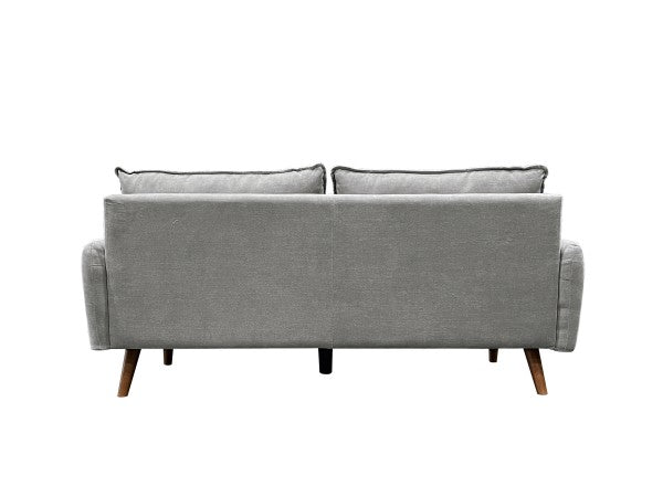 Ellison Modern 3-Seater Dark Grey Sofa | Durable Polyester Fabric & Splayed Legs