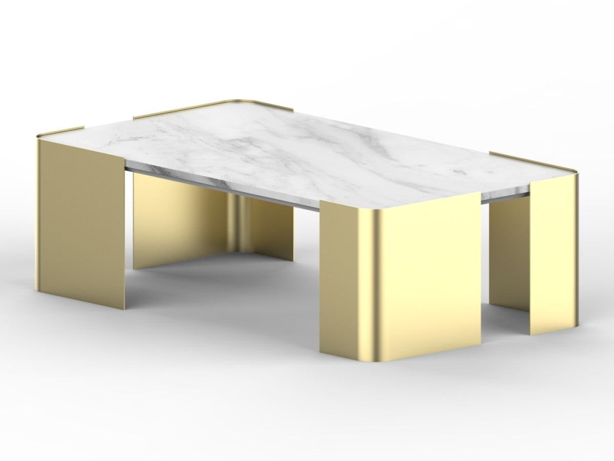 Marble Coffee Table – Gold