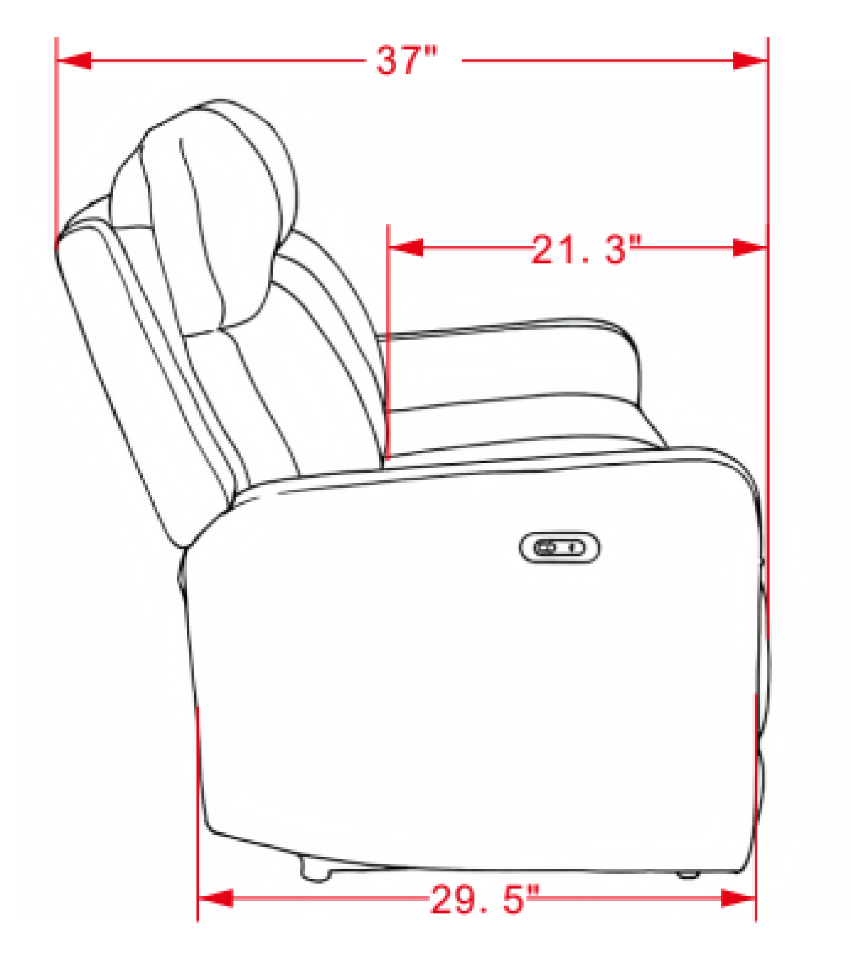 Upholstered Power Recliner Sofa – Oatmeal Milk