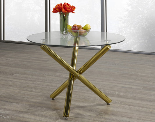 Glass Dining Table – Gold (Style 2)