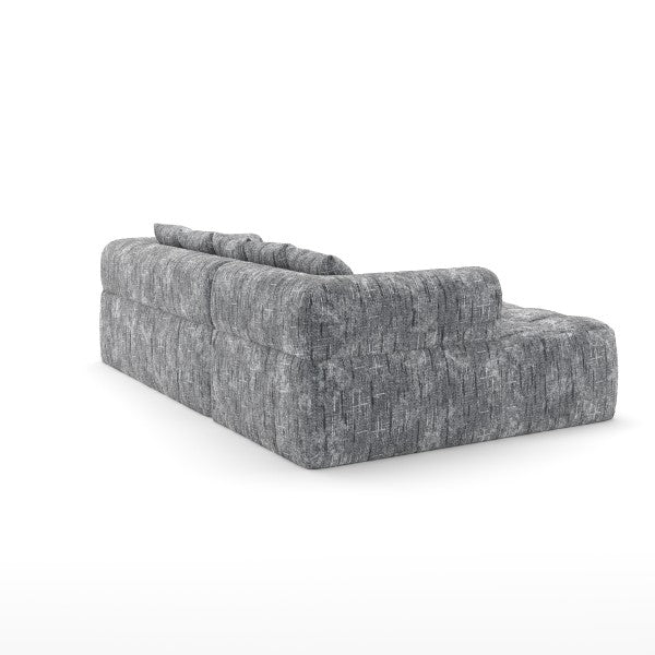 Brassex Grey Modern Sectional Sofa With Premium Fabric