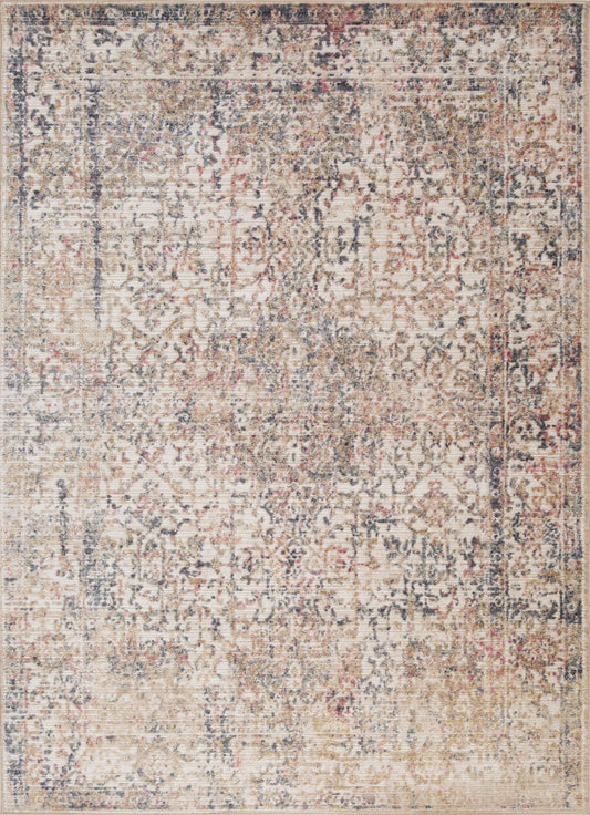 Distressed Area Rug – Ivory/Beige