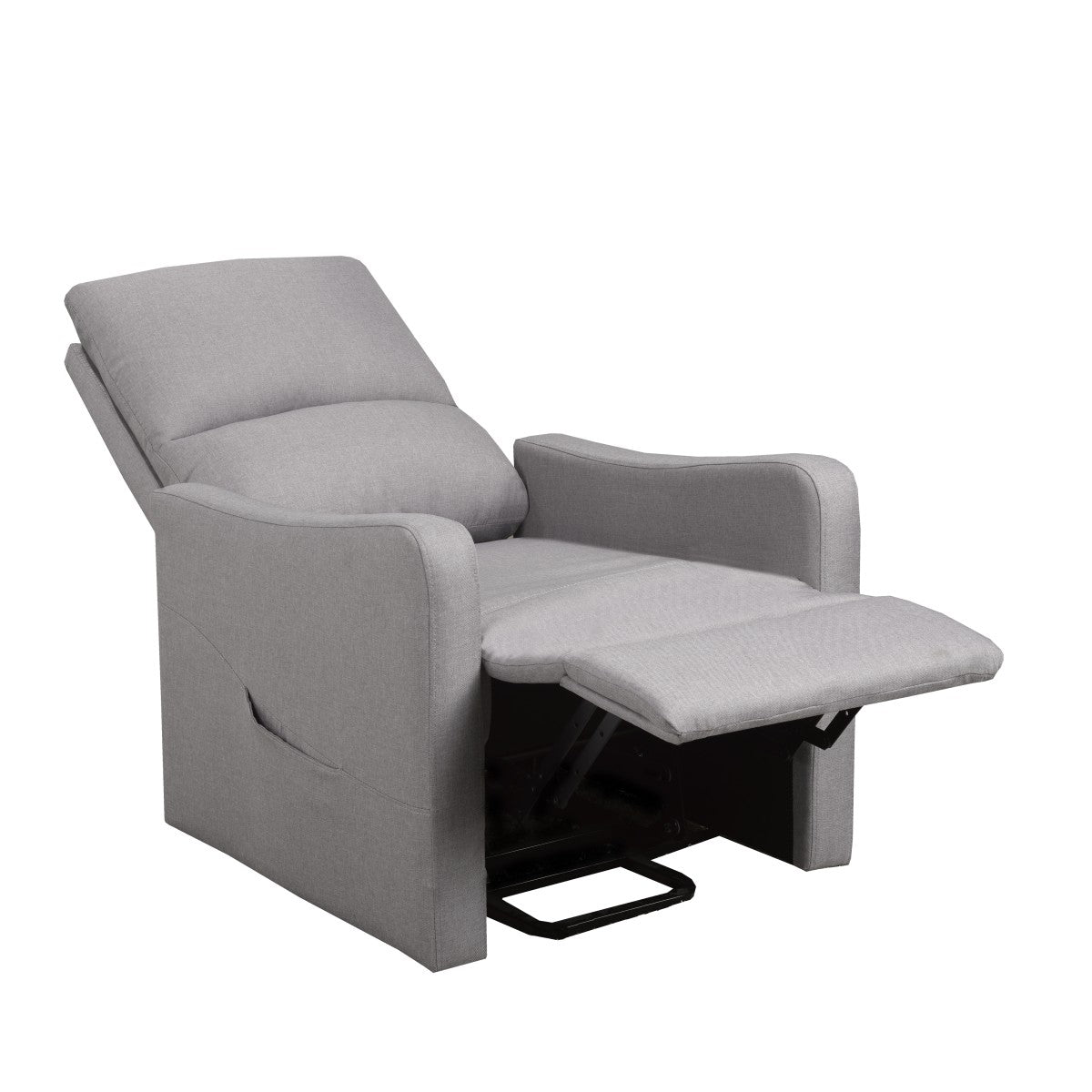 Luxurious Power Lift Recliner Chair Light Grey Ergonomic Plush Cushioning
