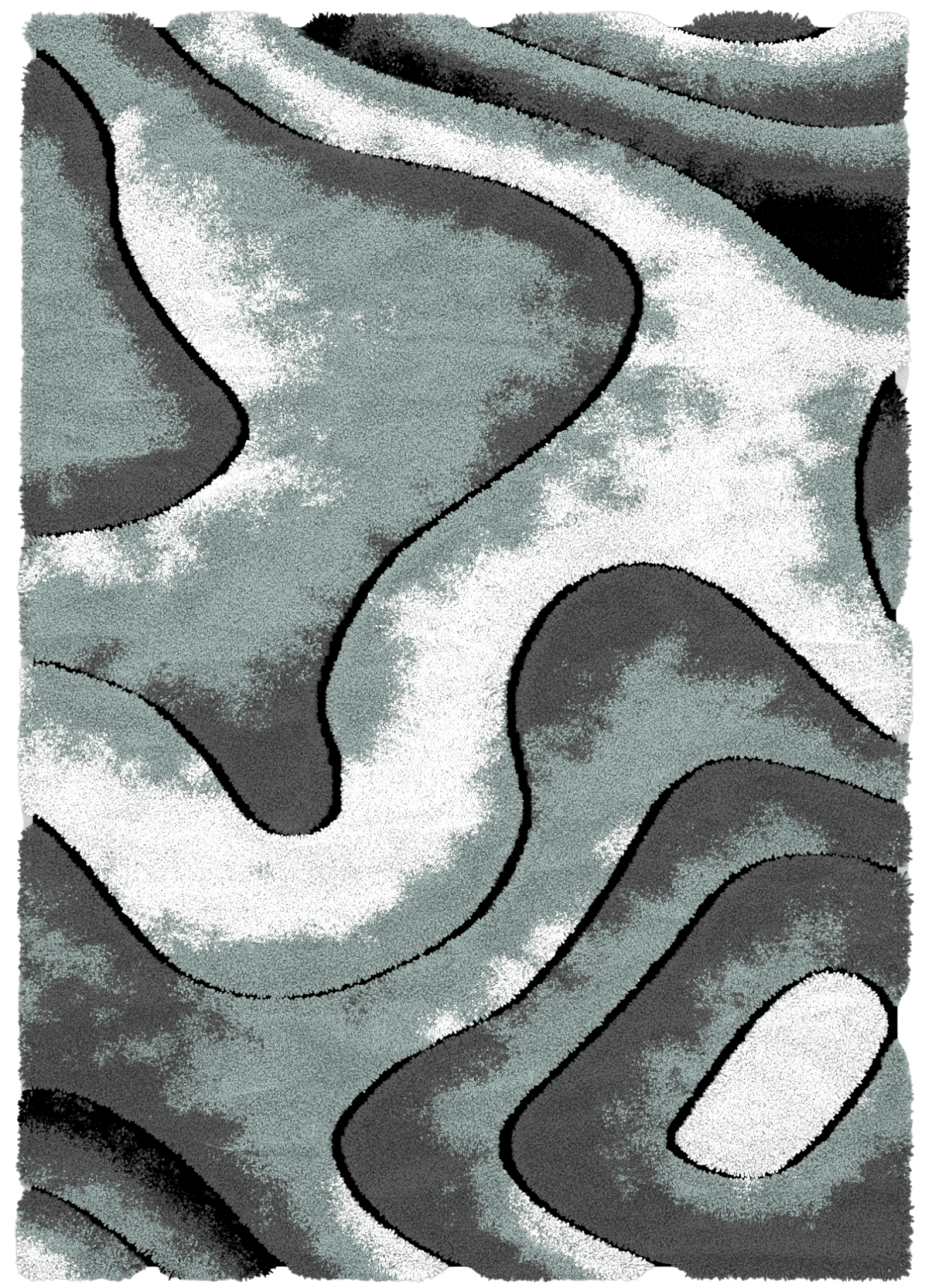 Duck Egg Anthracite Premium Area Rug for Modern Homes