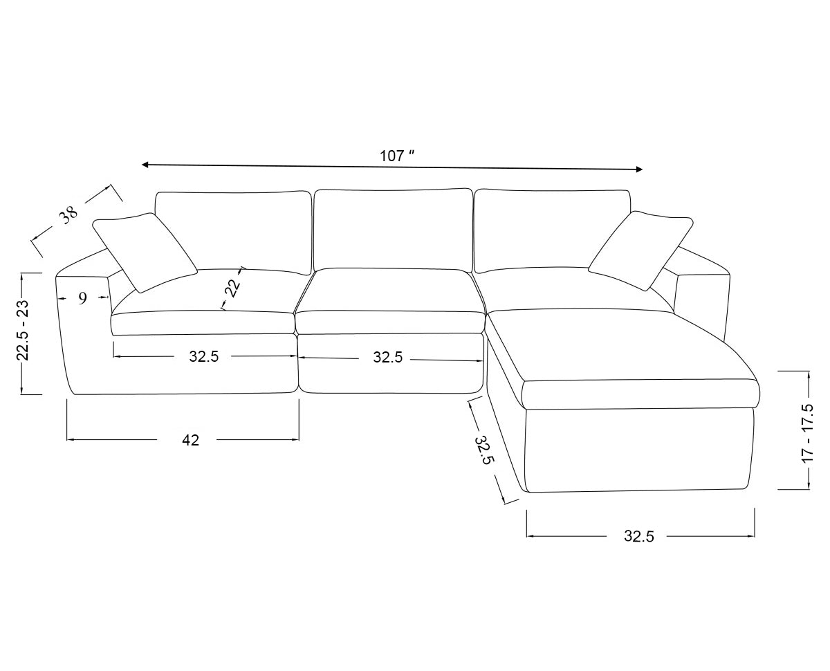 Sectional – Beige (Style 2)