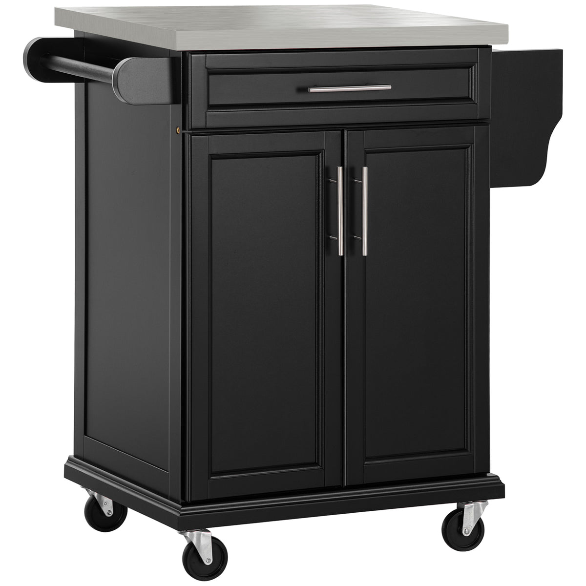 Kitchen Island with Stainless Steel Top – 33"W x 36"H