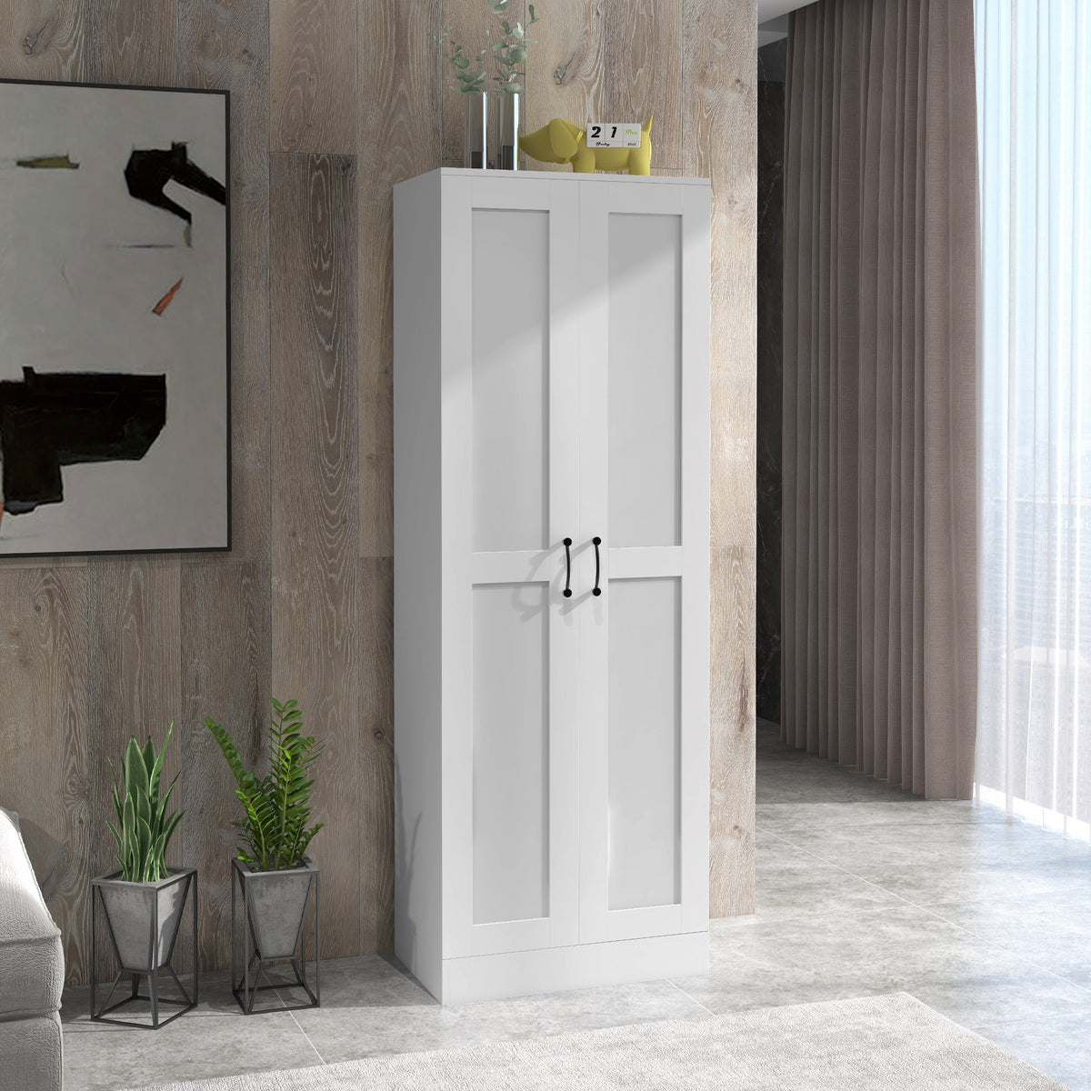 Tall Pantry Cabinet with Adjustable Shelves – 24"W x 69"H