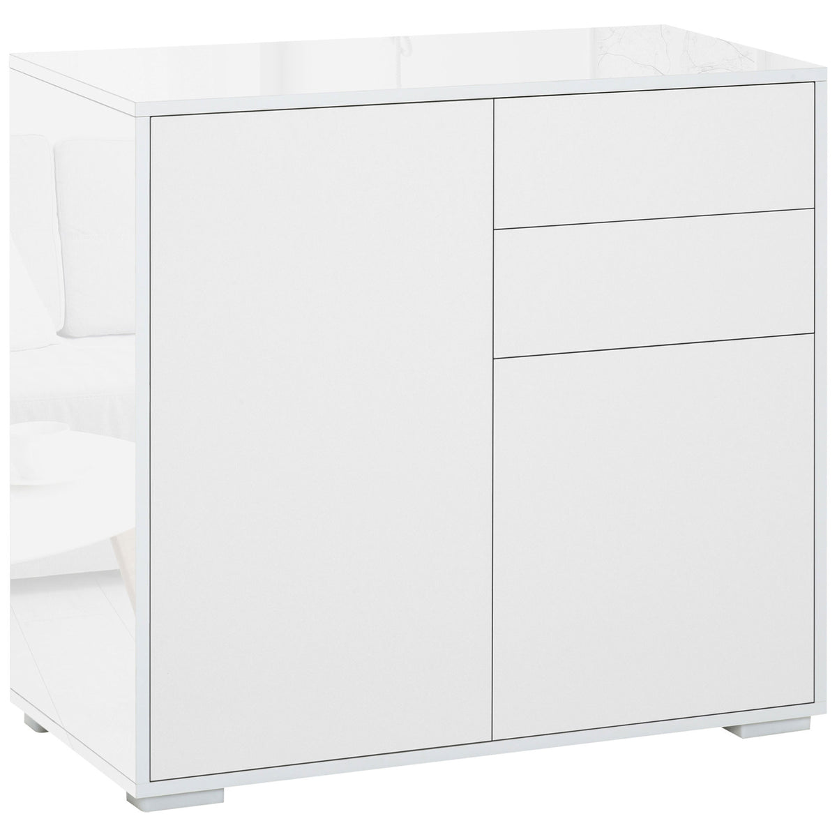 High Gloss Buffet Sideboard with 2 Drawers – 31"W x 29"H
