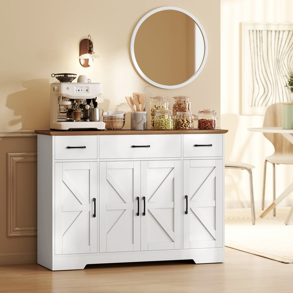 Buffet Cabinet with Soft-Close Hinges – 47"W x 34"H