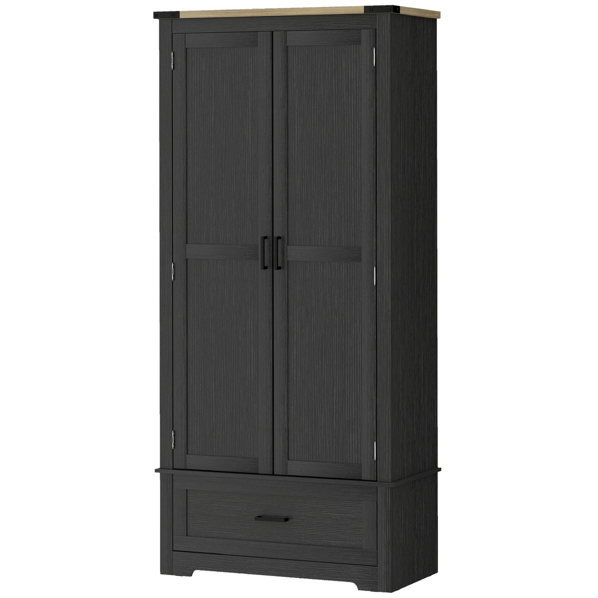 Tall Farmhouse Kitchen Pantry Cabinet with 2 Doors – 31"W x 69"H