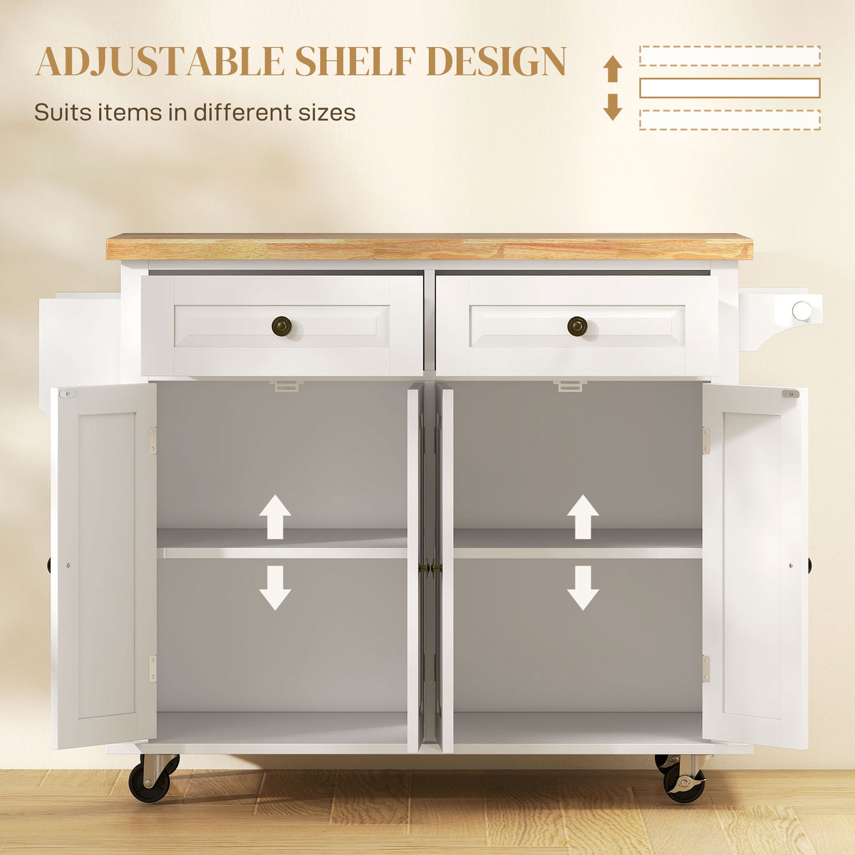 Kitchen Island with Storage – 44"W x 33"H