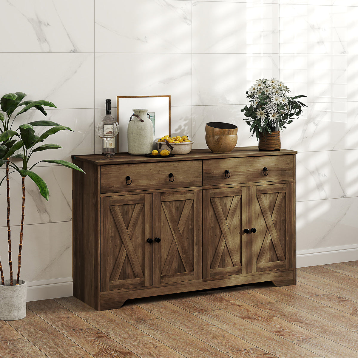 Sideboard Cabinet with 2 Drawers – 48"W x 30"H
