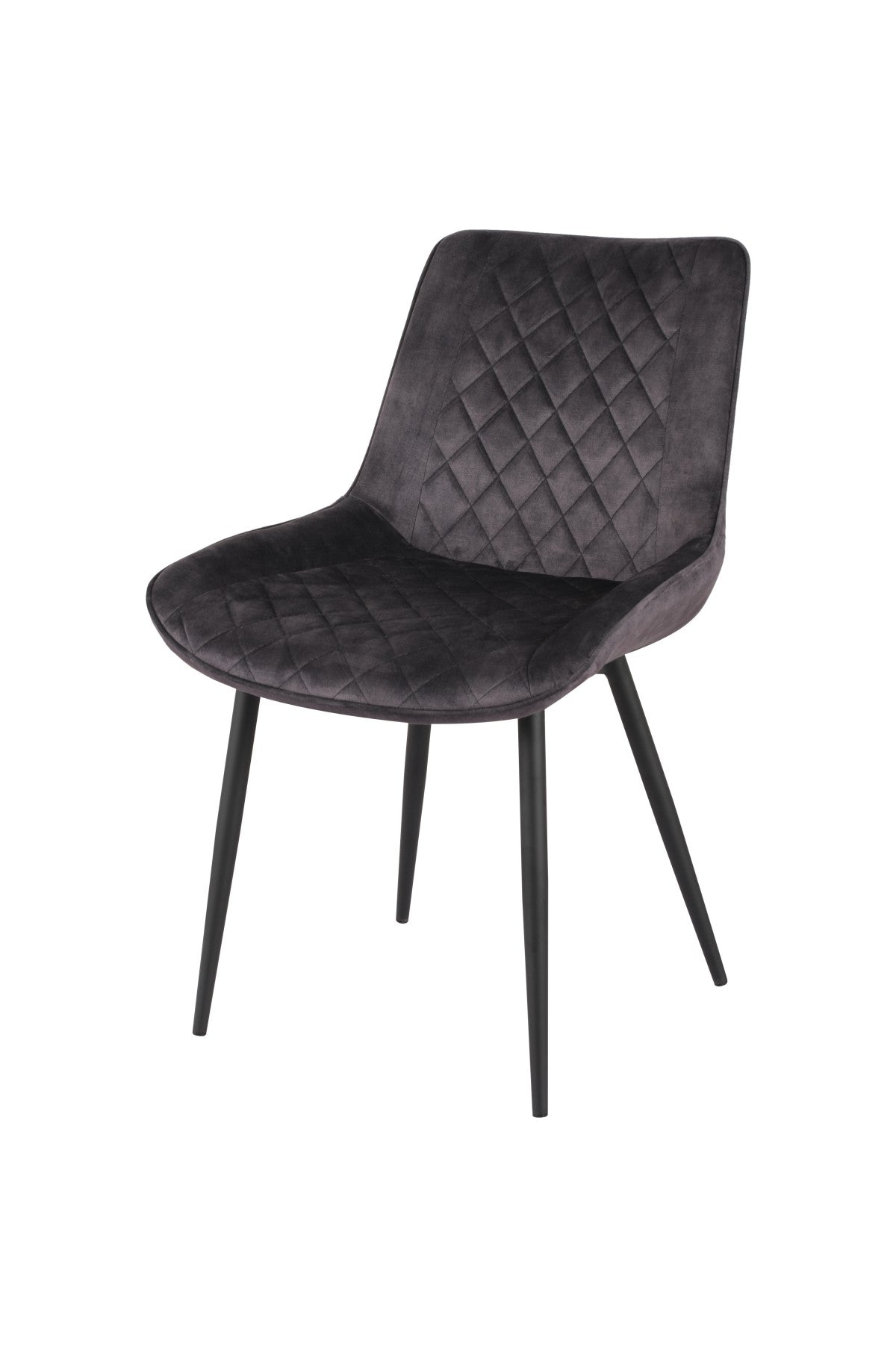 Fabian Modern Dark Grey Tufted Fabric Dining Chairs Set of 2