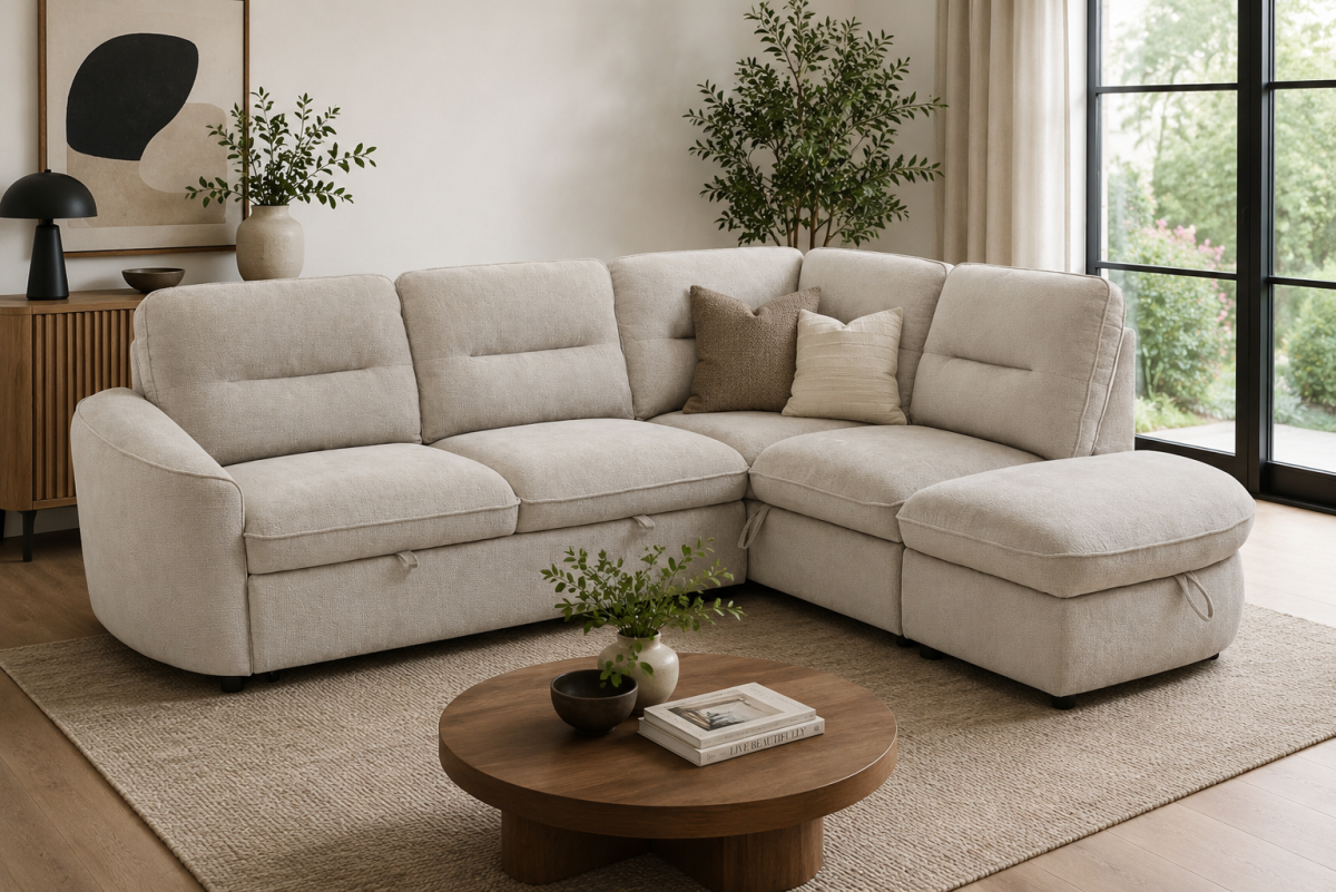 Velvet Sectional Sleeper