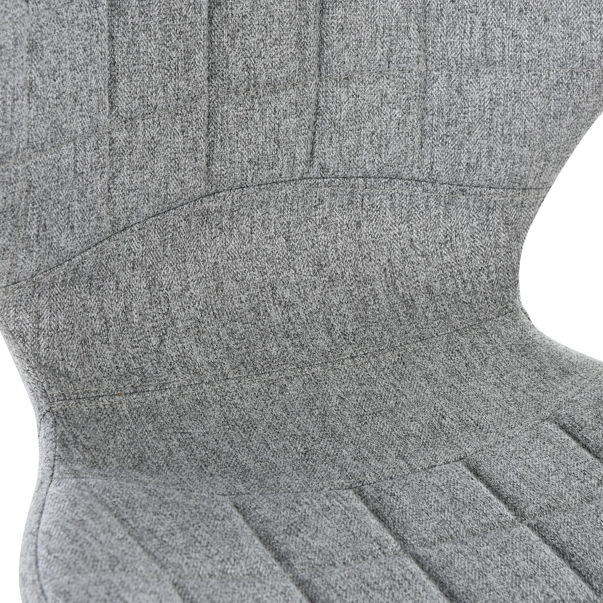 HOMCOM Two Grey Linen Adjustable Swivel Bar Stools with Footrest