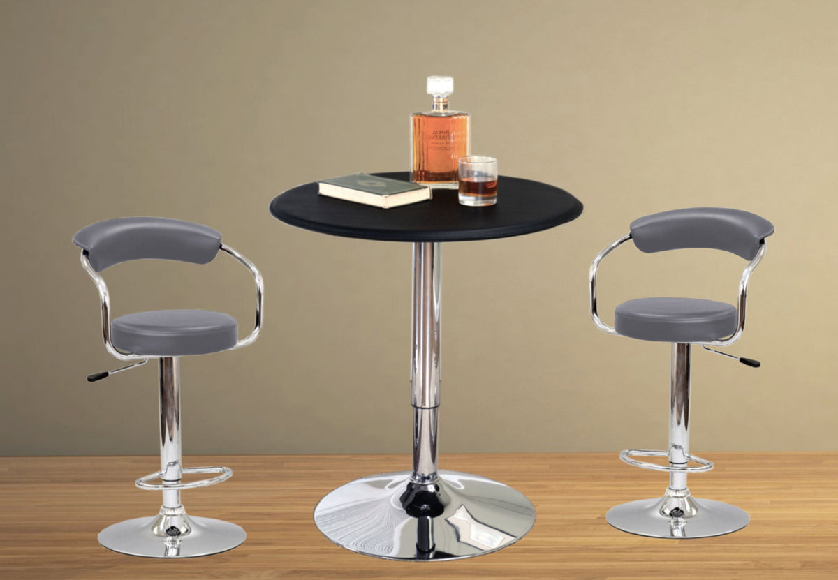 Adjustable-Height 3-Piece Pub Set with Swivel Bar Stools