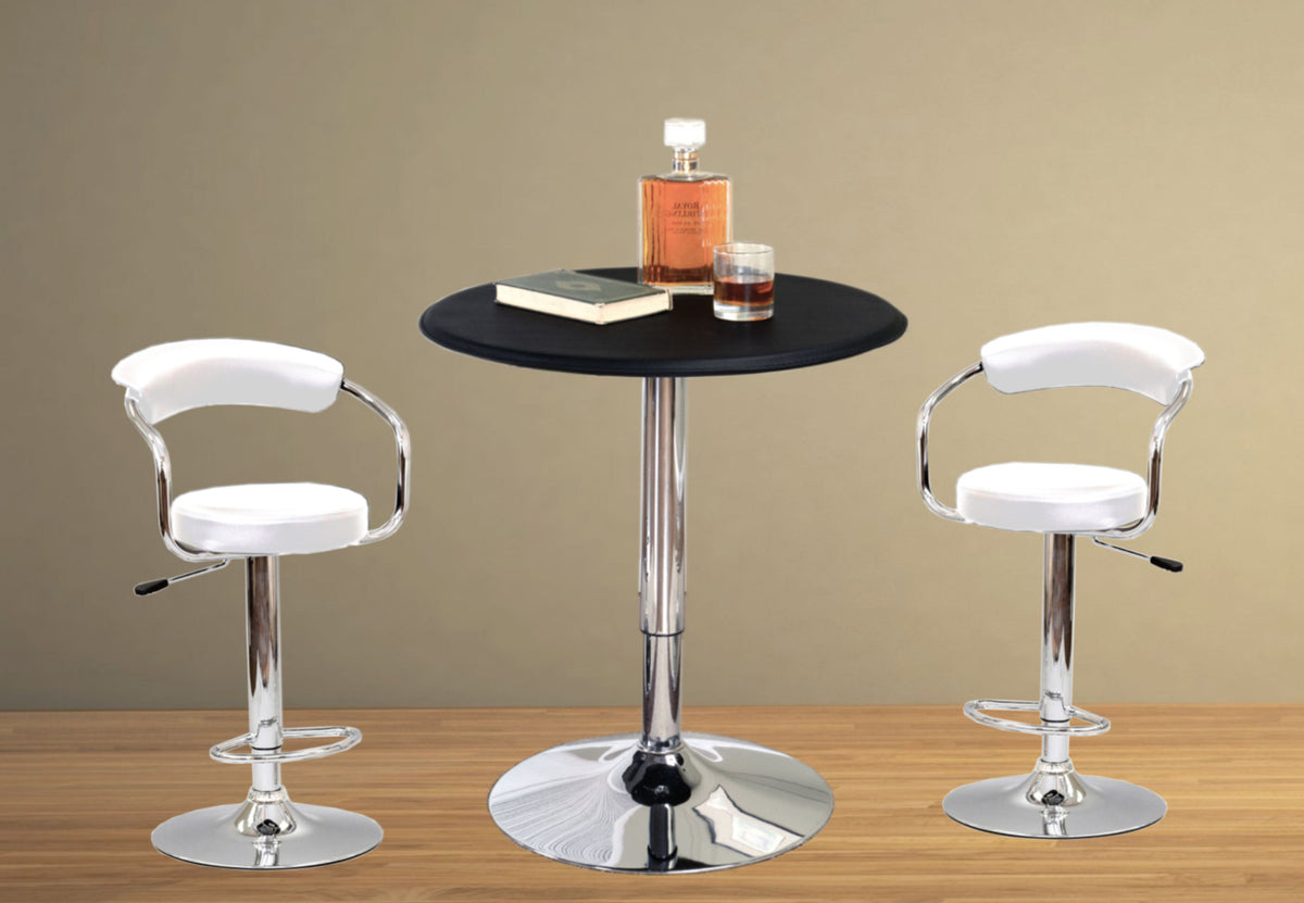 Adjustable-Height 3-Piece Pub Set with Swivel Bar Stools