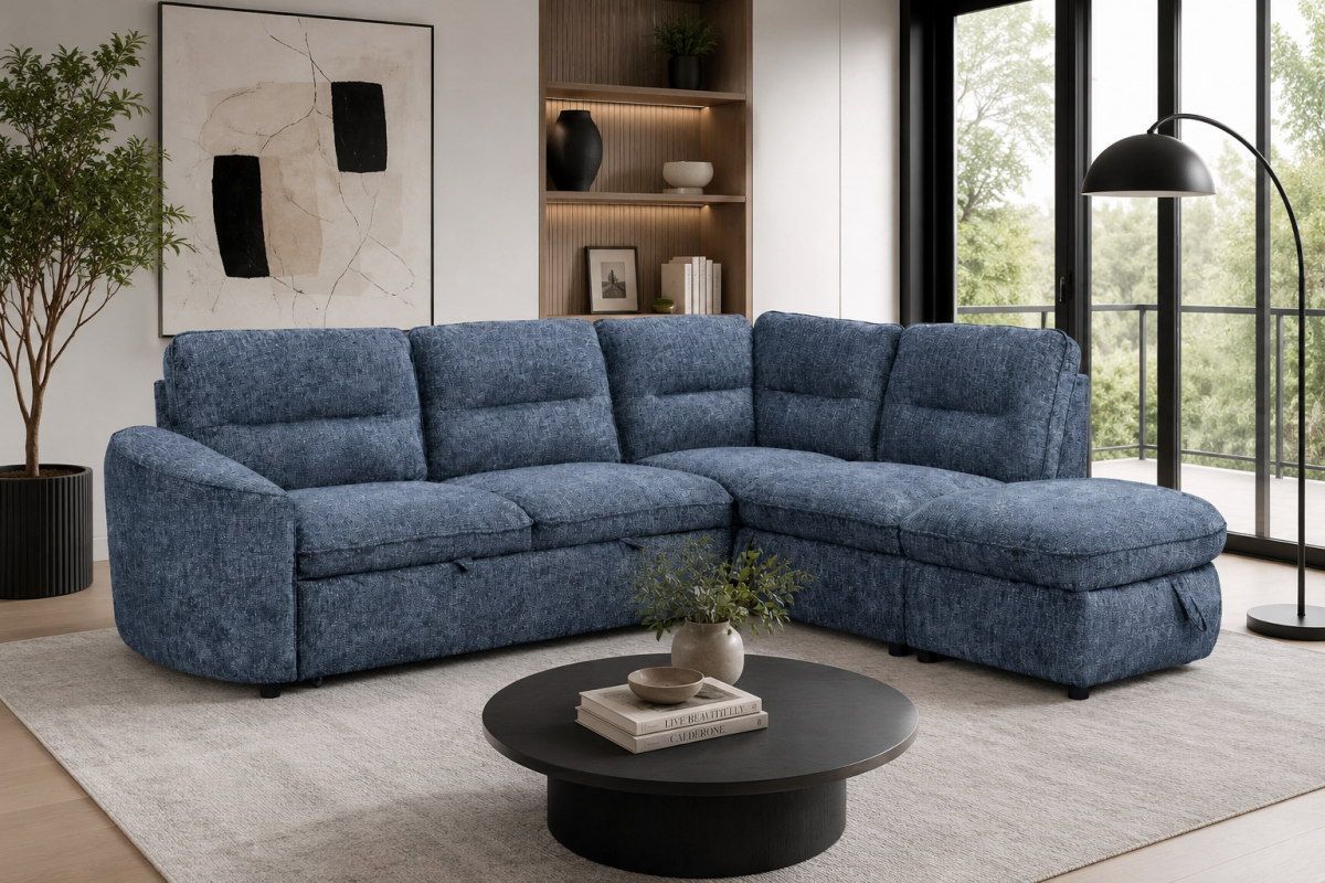 Velvet Sectional Sleeper