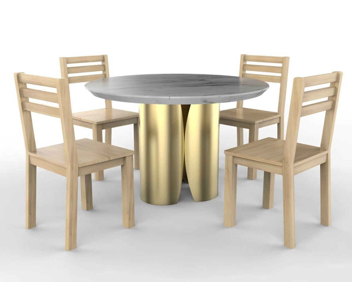 Marble Dining Table – Gold