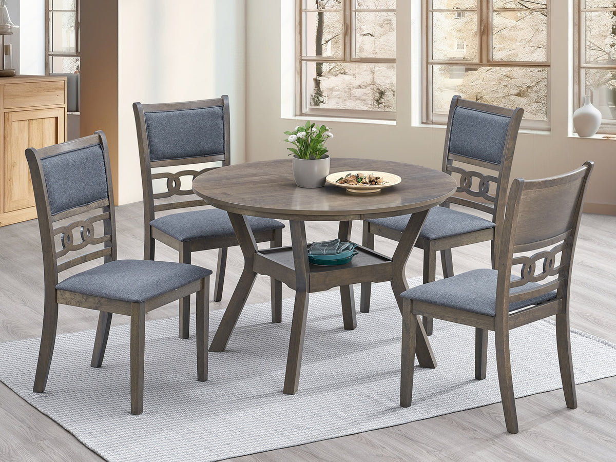 Antique Grey 42" Round Dining Set