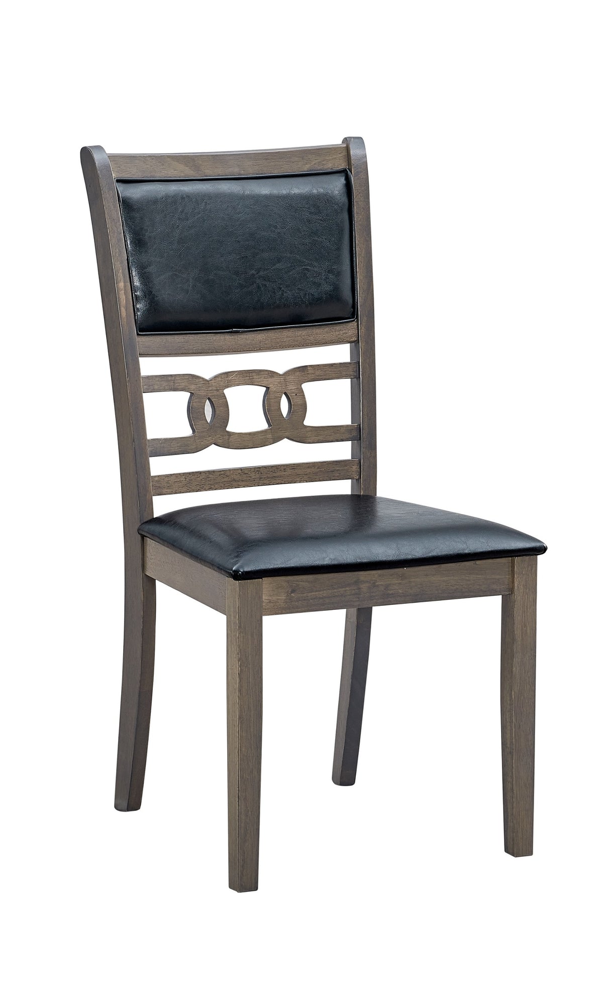 Antique Grey Ladder-Back Dining Chair – Set of 2