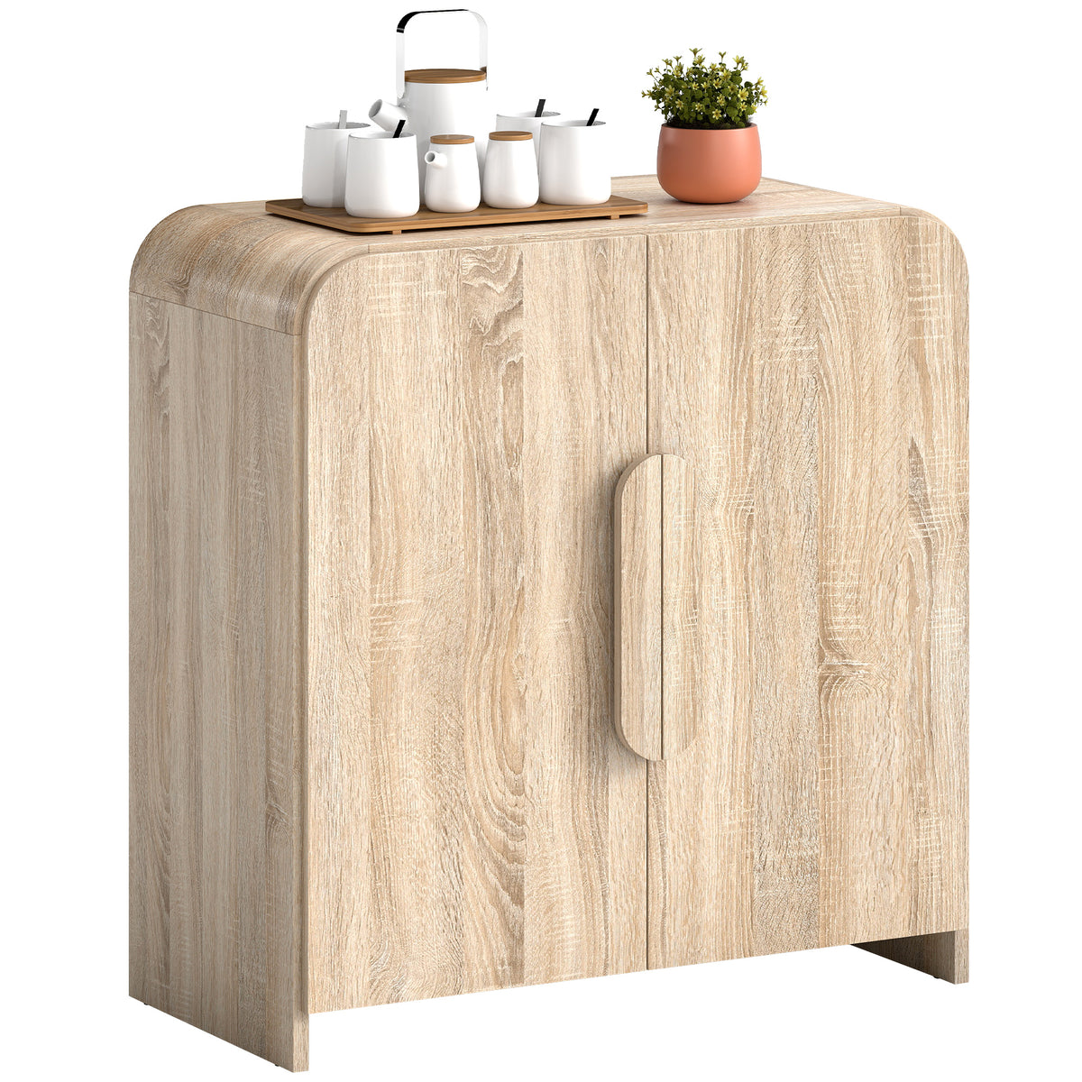 Modern Kitchen Storage Cabinet with Soft-Close Door and Adjustable Shelf – 31"W x 32"H