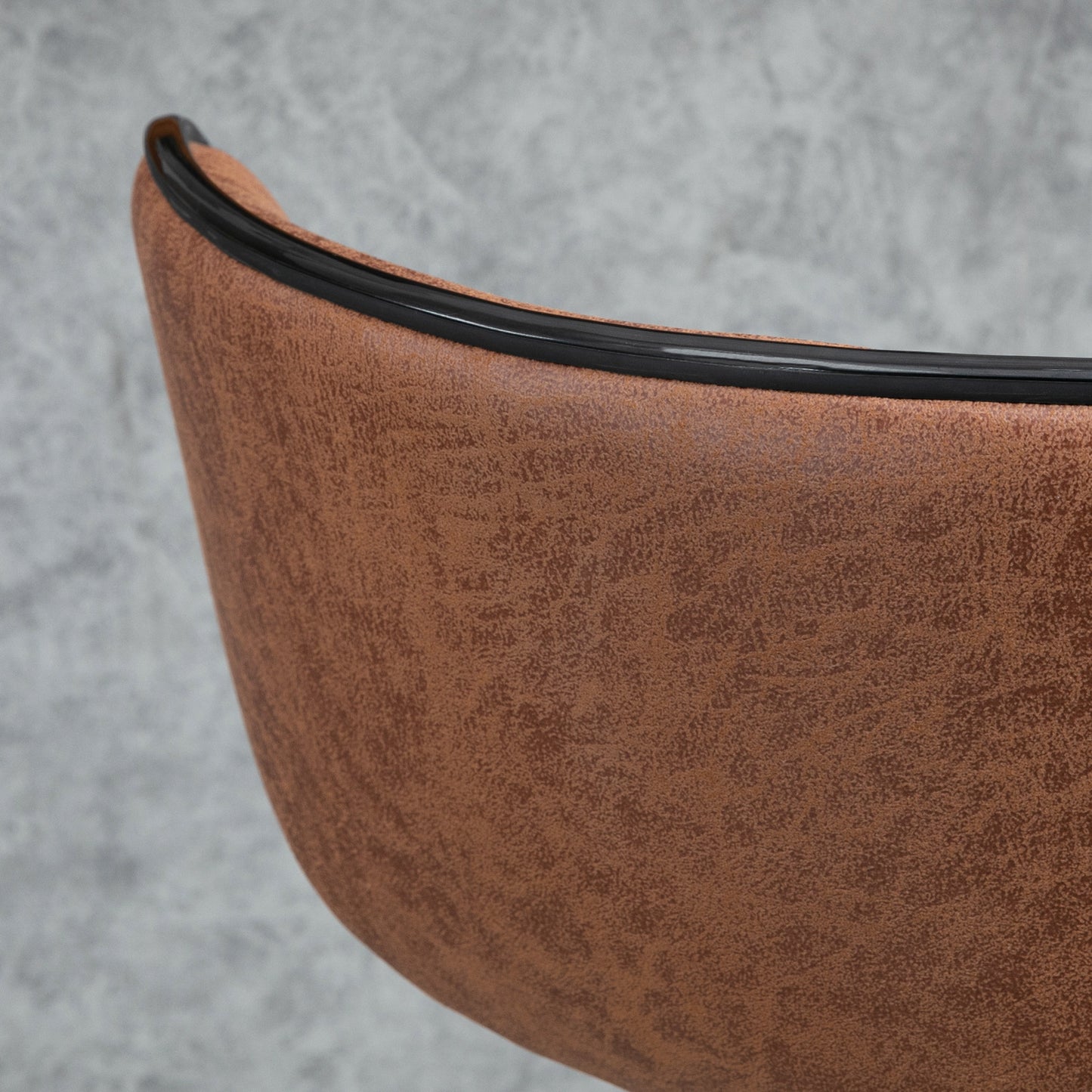 HOMCOM Vintage Brown Microfiber Adjustable Swivel Bar Stools, Set of 2