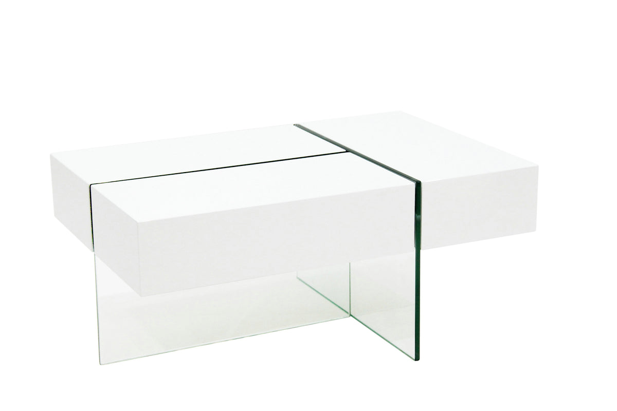Glass Coffee Table – White