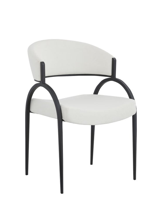 Brassex Dining Chair Set Of 2 Cream/Black