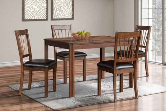 Acacia Wood 5-Piece Dining Set – Espresso
