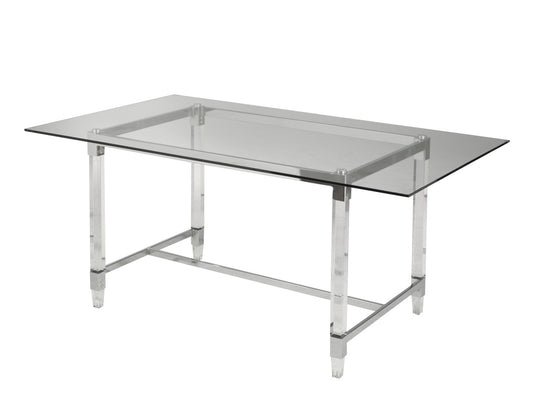 Glass Dining Table – Silver (Style 2)