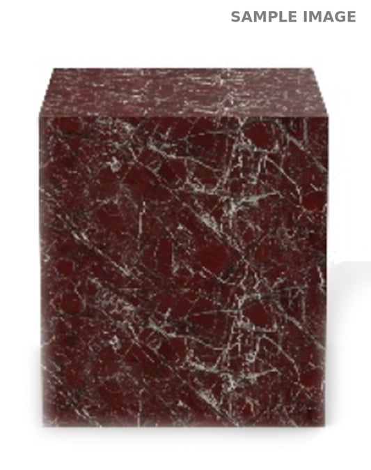 Marble Side Table – Burgundy