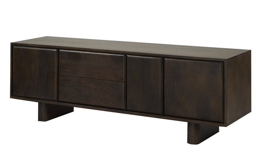 Mango Wood 63'' TV Stand – Dark Walnut