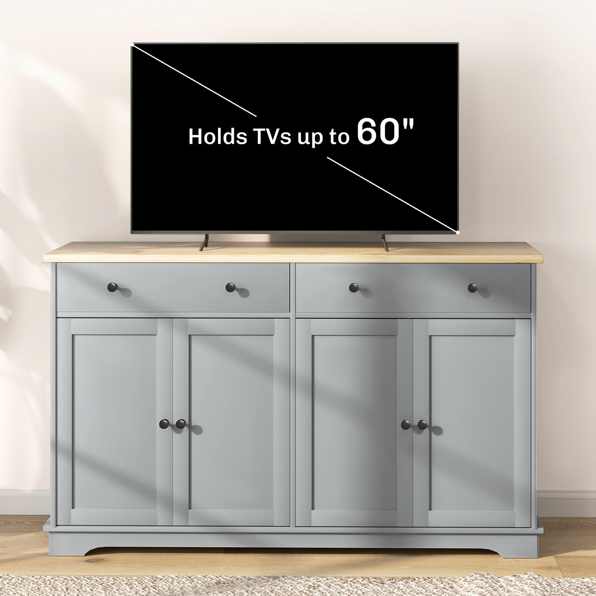 Buffet Cabinet with Storage Drawers – 55"W x 34"H