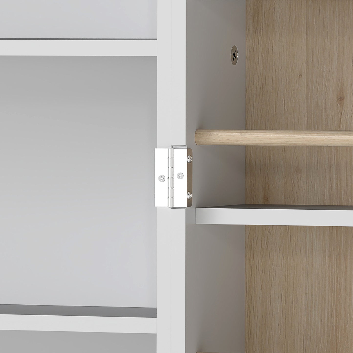 HOMCOM Kitchen Pantry Cabinet Freestanding 12 Door Shelves White