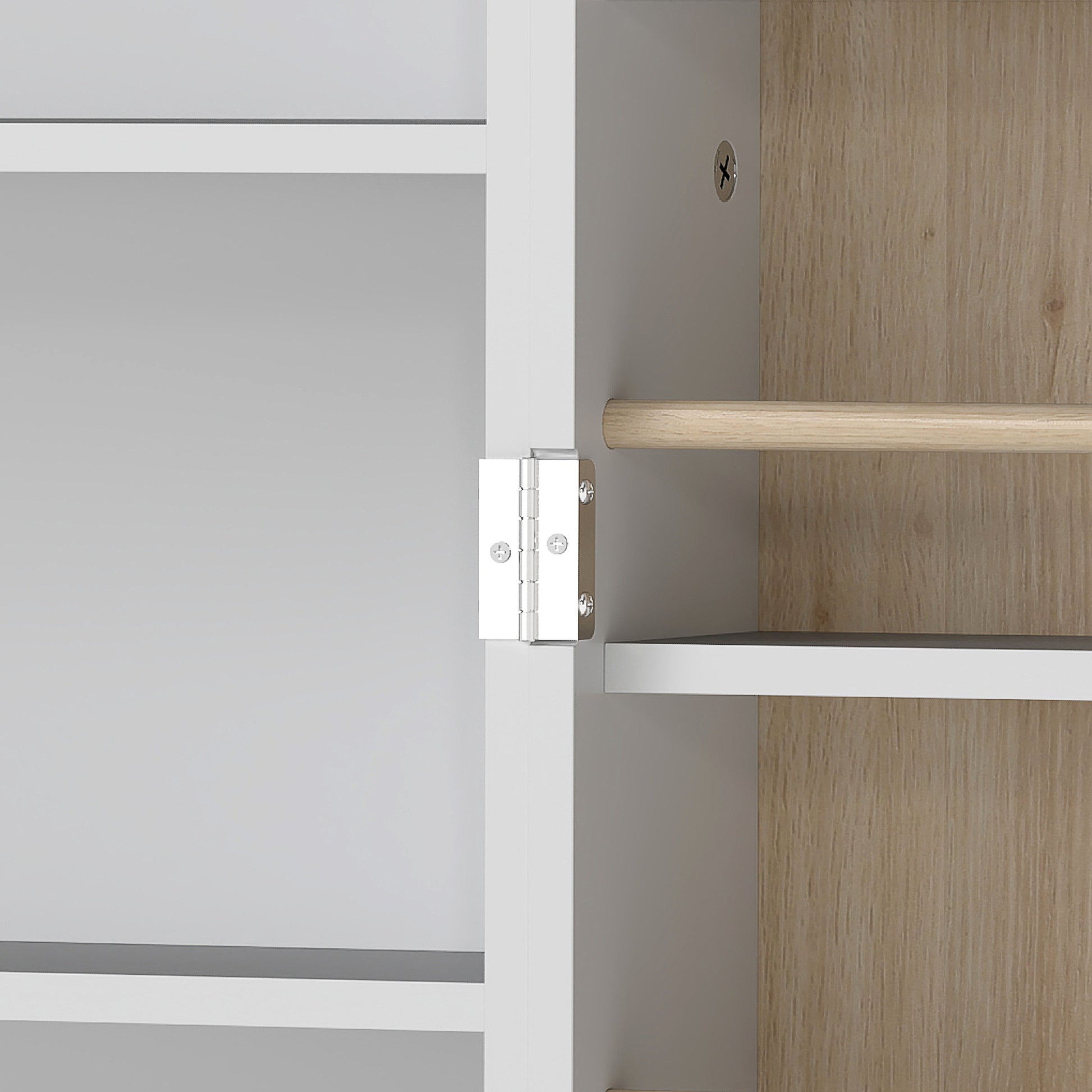 HOMCOM Kitchen Pantry Cabinet Freestanding 12 Door Shelves White