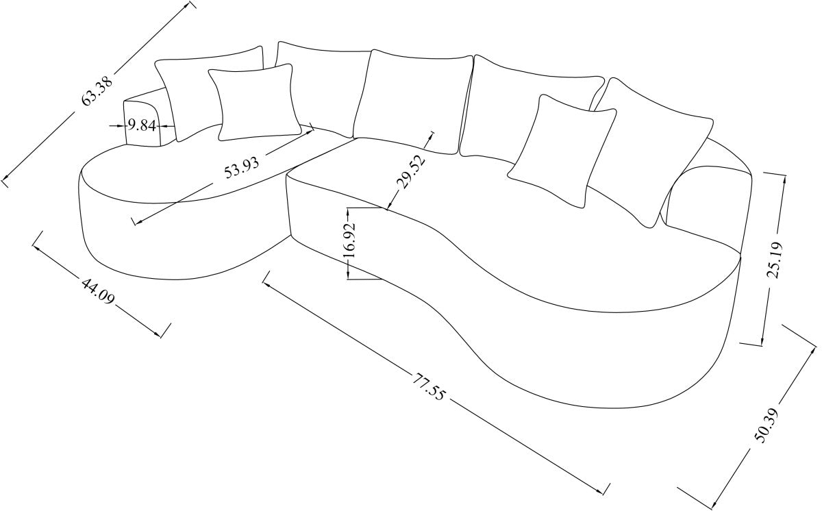 Sectional – Brown